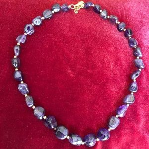 Purple stone necklace